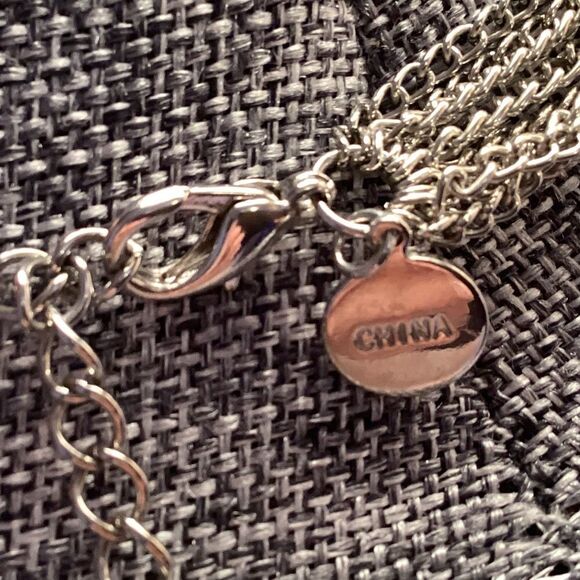 Silvertone 10 Strand Long Necklace - Picture 8 of 8